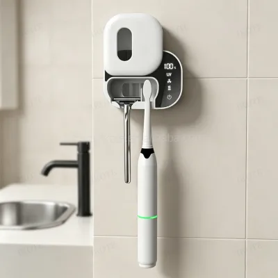 2 in 1 Toothbrush Razor UV Sanitizers Wireless Portable Fast Heated Drying Type C Charging for Home Travel Bathroom Use