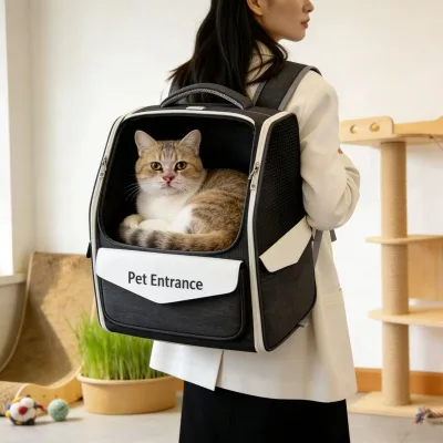 Luxury Durable Foldable Portable Pet Carrier Backpack With Airline Approved Cat& Dog Travel Mesh Breathable Roll Wheels Pet Bag
