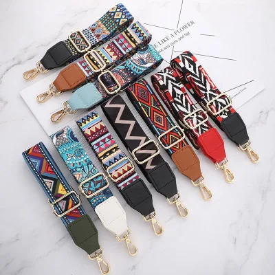 1.5 Inch Custom Colorful Adjustable Nylon Shoulder Strap Crossbody Bag Strap Webbing DIY Replaced Shoulder Strap for Women Bags