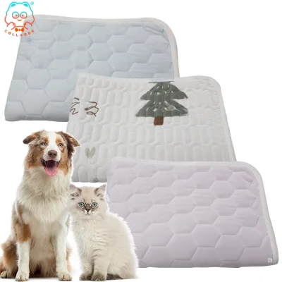 COLLABOR 20 Colors 5 Layer Breathable Summer Pet Mat Washable Mat for Dogs Reusable Print Customise Pet and Cat Feeding Mat