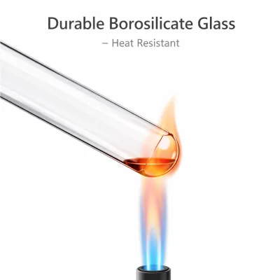 Glass Test Tube With Cork Stopper Transparent Borosilicate Sample Storage Plant Propagation Decoration