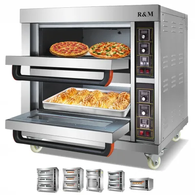 Gas Fired 12inch Bbq Pizza Oven Gas Oven Set Second Floor Outdoor Italy China Hand Made Pizza Commercial Pakistan Gas-pizza-oven