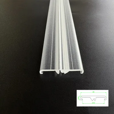 AEF-044 Asymmetric 25 Degree Narrow Beam Linear LED Lens Profile for Museum Gallery Artwork Picture Lighting Aluminum Channel