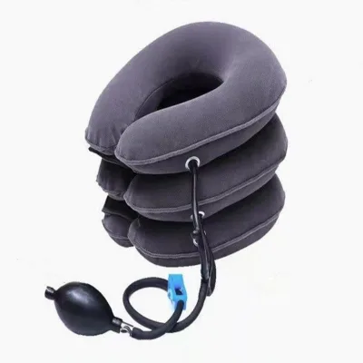 Manufacturers Wholesale All Cashmere Three Tube Cervical Traction Instrument Three Layer Household Inflatable Pillow