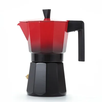 Double Valve Four Cup Aluminum Mocha Pot Classic Thickened Household Ins Italian Style Black Coffee Pot Hand Brewed Pot