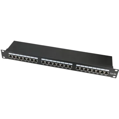 Low Price 24 Port Cat.6A FTP Patch Panel for Cat6A Patch Cord