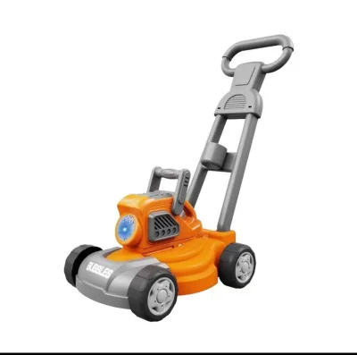 Bubble Lawn Mower for Kids, 3-in-1 Bubble Machine Blower with 10 Bubble Solution, Outdoor Push Toys
