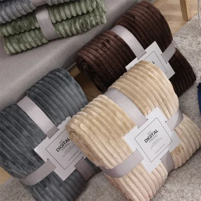 Soft Solid Cloud Polyester Fleece Thickened Yoga Cover Four Seasons Comfortable Winter Gift Blanket