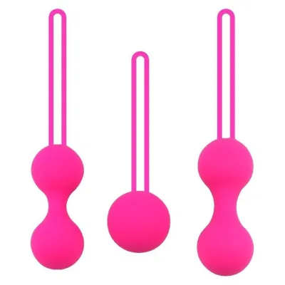 3 Pcs Set Safe Silicone Beginner Kegel Ball Weight Massager Ben Wa Ball Vagina Tightening Exercise Pelvic Floor Muscles Trainer%