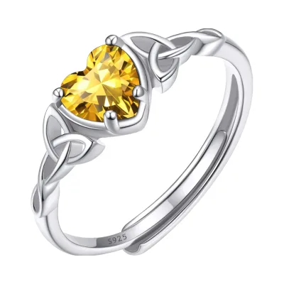 ChicSilver Romantic Women's Eternity Band Rings Silver 925 Adjustable Zircon Anniversary Gift Box