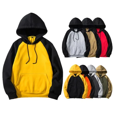 Man Big Sizes Cotton and Polyester Long Sleeve Oversize Pullover Hoodies Sweatshirt