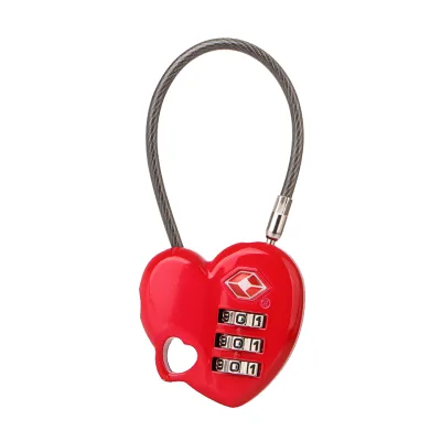 Cute Heart Shaped Mini Padlock with Password - Love Lock for Travel Suitcase, Jewelry Box & Diary