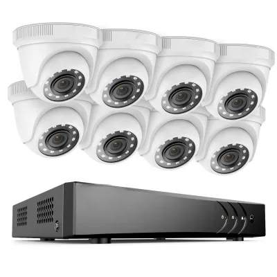 8CH 5MP H.265+ DVR Security Camera System 8pcs 1080p Outdoor Security Waterproof CCTV Camera P2P