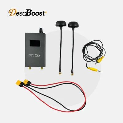 Descboost 7.2G 10W 64CH DC 7-32V FPV VTX VRX Video Transmitter Receiver Module High Gain Long Range RC Racing Aircraft Link