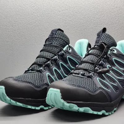 Men's Breathable Non-Slip Leather Hiking Shoes Low Cut Boots Vibram Outsole Summer Outdoor Trailing Trekking Walking Thermal