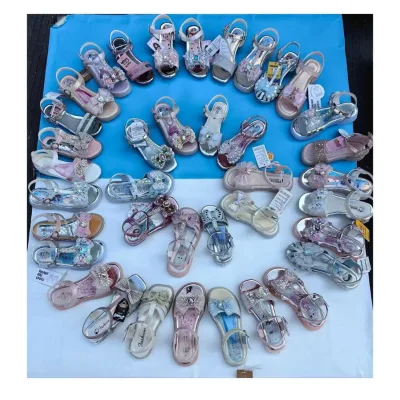 3.85 Dollar Model ZHX014 Shoes Size 26-37 Non-Slip Princess Children's Heel Flat Sandals Baby and Child Shoes for Little Girls