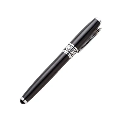 JH Big Fat Black Metal Roller Pen Gift Metal Pen With Logo for Business Signature
