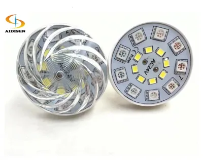 Auto RGBW Program SMD 5050 LED Point Light 20mm Hole Park Decoration AC24v 45mm IP66 Plastic Body