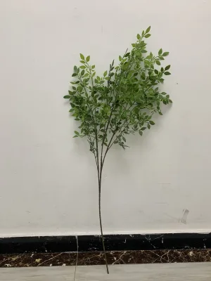 High Quality Artificial Leaves Plant Artificial 4 Branches Green Leaves Long Stem for Home Wedding Events Outdoor Decoration