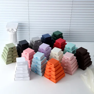 Hot Sale Cardboard Pull Out Design Jewelry Gift Boxes with Lids for Necklace Ring Bracelets Earring Display Box