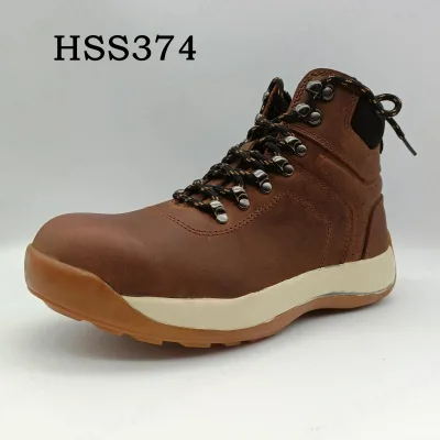 CXT,Backpacker Trip Anti-Vibration EVA+Rubber Outsole Brand Sports Shoes Mid-Barrel Crazy Horse Leather Hiking Boots HSS374
