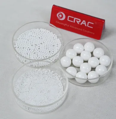 CRAC Nano Zirconia Ceramic Balls 0.1-0.3mm 94.5% ZrO2 5.5% Y2O3 1300HV Hardness Customizable Sizes High Density Ceramic