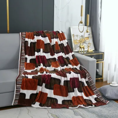 FY High Quality 2-Ply Size Winter Raschel Throw Blanket Soft Thick Polyester Floral Cartoon Solid