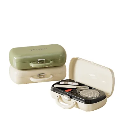 UFROU Luxury Fashion Portable Sewing Storage Box Kit Set with Plastic Case for Sewing
