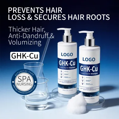 OEM Natural Vegan Sulfate Free Ghk-cu Copper Peptide Hair Growth Shampoo Anti Dandruff
