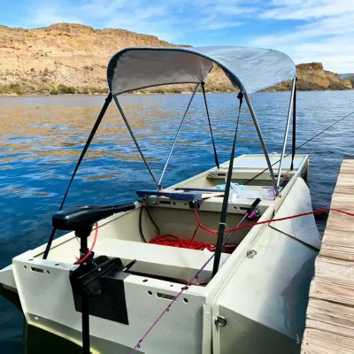 2.5m-5.5m Foldable PPR Boat for Family Camping Picnic Heavy Duty Collapsible Dinghy 2-4 Persons