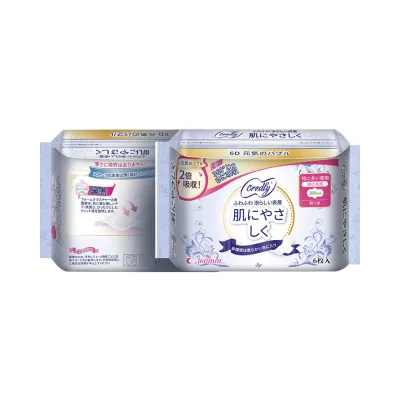 Hot Selling Female Disposable Bamboo and PE Cotton Sanitary Napkins Super Absorbent Menstrual Pads with Anion Brands From Japan