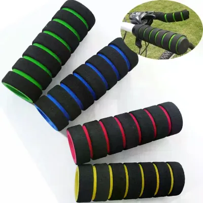 EVA Rubber Colored Foam Handlebar Sleeve Two-color Grooved Bicycle Handlebar Foam Tube