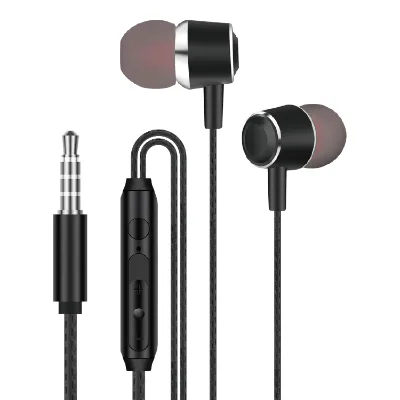2023 Factory Cheap Price Upgrade Gold-plated Plug Wired In-ear Headphones 3.5mm Plug With Mic Sports Earphone