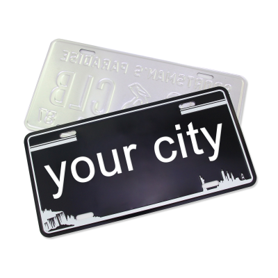 Custom Embossed License Plate Aluminum Sheet Metal Blank Car Number Plates