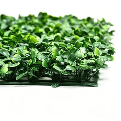 Synthetic Artificial Boxwood Hedge Vertical Leaf Green Forest Wall Panels Faux Grass Fence Wall Decor Green House Plant Wall