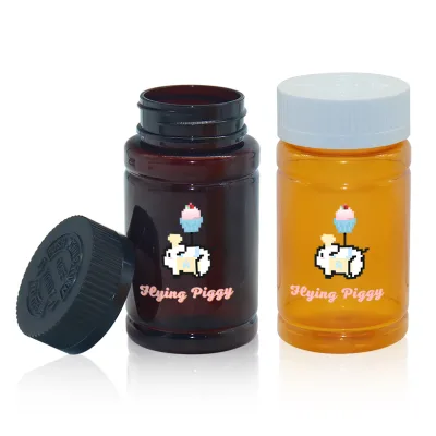 Wholesale Food Grade 60ml 120ml Colorful PET Plastic Jar with Plastic Child Proof Seal Screw Cap