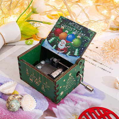 Factory Hand Crank Music Box Music Box Wooden/christmas Decorations Moving Wooden Music Box