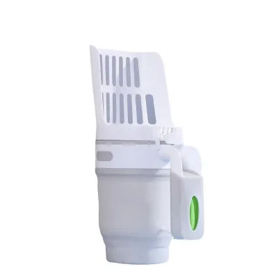 Easy Clean Cat Litter Scoop with Integrated Poop Bags Holder Foldable and Mess-Free Sifter System for Pet Waste Bin Management