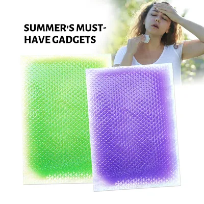 Physical Cooling Gel Pad - Comfortable Elastic Fabric, Rapid Cooling for Fever, Drowsiness & Summer, Customizable Color & Taste