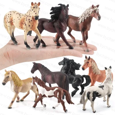 Horse Club Wholesale Solid PVC Simulation Statue Model Animal Toys Figure Figurines Horse Toys