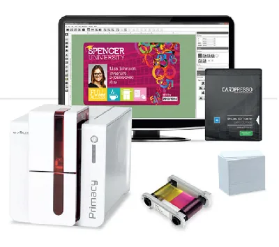 Original Evolis Primacy Single-sided & Double-sided Print PVC Card Printers ID Card Printer 300dpi