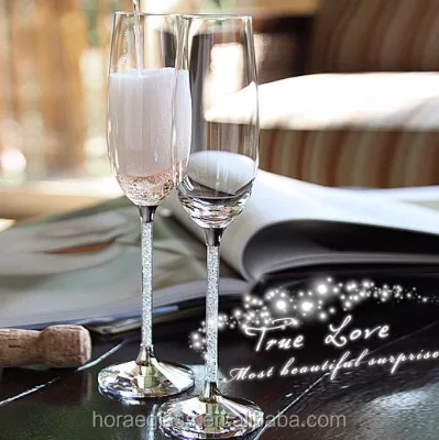 Crystal Diamond Wine Glass Goblet Custom champagne Cup Gift Box Engraved with Wedding Items