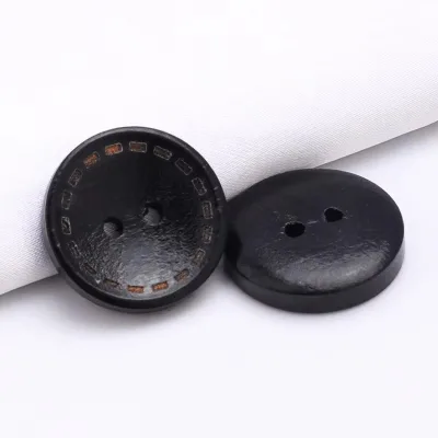 High-grade Washable Flatback Wooden Buttons, 4-hole Hand-sewn Buttons for Woolen Coats & Cardigans