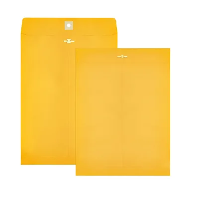 Kraft Paper Manilla Wallet Envelope with Clasp Closure for School Office Business Filing Storing Mailing Document File Gift Use