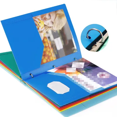 Heavy Duty Plastic Two Pocket Folders for 3 Ring Binder, Poly Binder Dividers with Pocket, Binder Folders for School