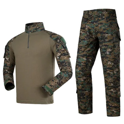 Tactical Training Camouflage Clothing Frog Suits Long Sleeves Shirt and Pants Uniform Coverall Set Outdoor Clothes