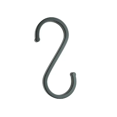 S-shaped Aluminium Hooks Bathroom Accessories Drying Kitchen Crossbar Wardrobe Hooks 3*7CM