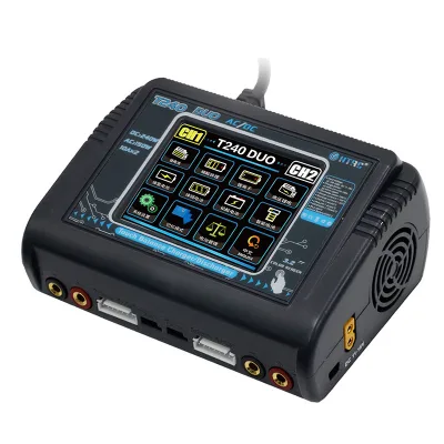 HTRC T240 DUO RC Charger AC 150W DC 240W Touch Screen Dual Channel Balance Charger for RC Toys Lipo Battery