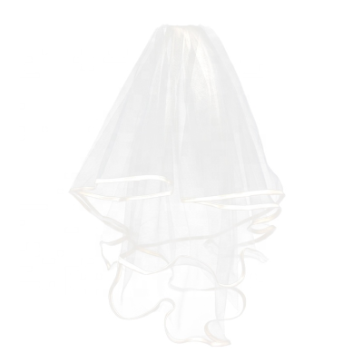 Cute White Little Bridal Wedding Veil, Bachelorette Party Wedding Veil with Comb