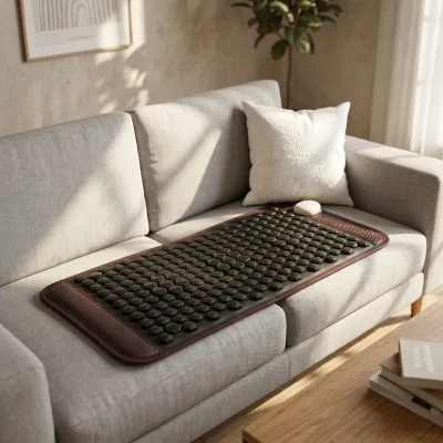 Massage Chair Pad Belly Cushion Pain Relief Anions Korea Magnetic Therapy Tourmaline Stone Heating Mat